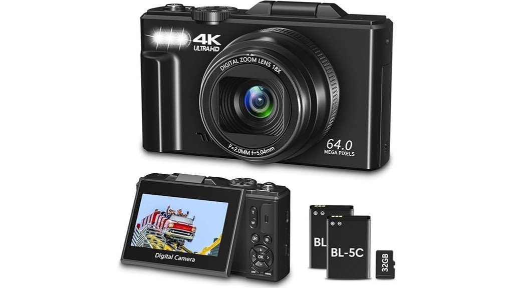 4k 64mp vlogging camera