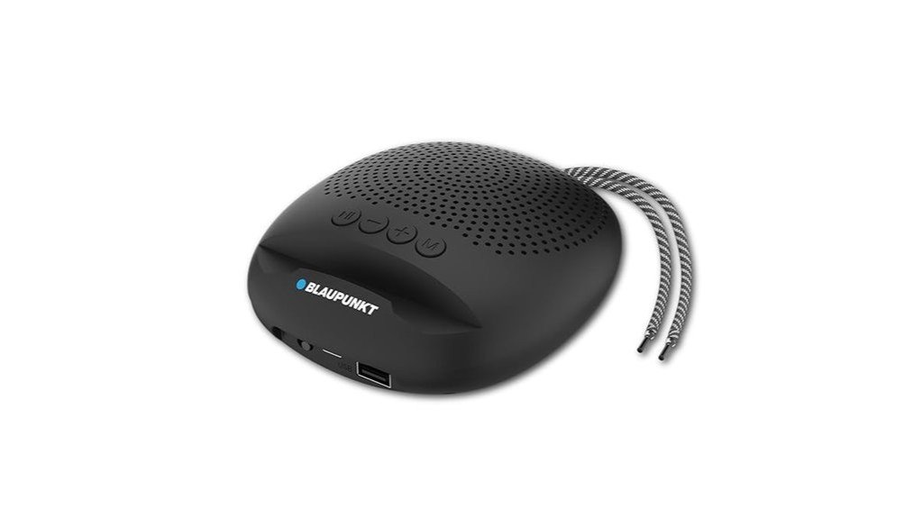 black blaupunkt portable bluetooth speaker