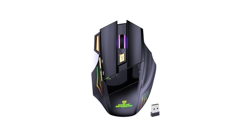 rechargeable rgb 7 button wireless mouse